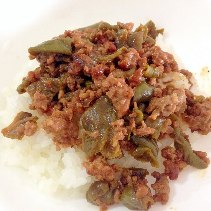 ご飯がすすむ☆ピーマンの肉味噌丼